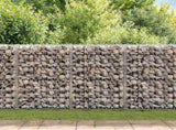 Gabion Wall with Covers Galvanised Steel 50x20x100 cm 143576