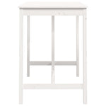 ZNTS Bar Table White 140x80x110 cm Solid Wood Pine 822158