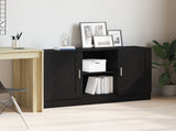 Sideboard Black Oak 120 x 30.5 x 70 cm Engineered Wood 862521