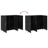 Sideboard Black Oak 90 x 34 x 80 cm Engineered Wood 879581