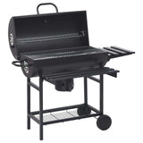 Barrel Grill with Wheels and Shelves 3 pcs 115 x 85 x 95 cm 3443020