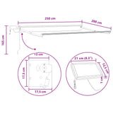 Manual Retractable Awning with LEDs Sand 3425560