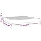 Pocket Spring Bed Mattress Medium Light Grey 152x203x20 cm Queen 347878
