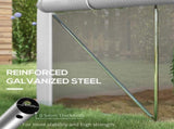 3 x 2 Walk-in Polytunnel Greenhouse, Zipped Roll Up Sidewalls, Mesh Door, 6 Mesh Windows, Tunnel T3398P314681