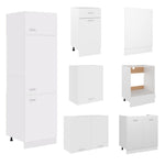 ZNTS 7 Piece Kitchen Cabinet Set White Engineered Wood 3067631