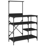 Baker's Rack Black 90x40x132 cm Engineered Wood and Metal 845416