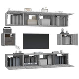6 Piece TV Cabinet Set Grey Sonoma Engineered Wood 3114364