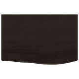 Wall Shelf Dark Brown 60x40x cm Treated Solid Wood Oak 363768