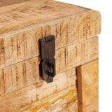 Storage Box with Storage with Door Brown Solid Mango Wood 4104567