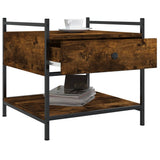 Coffee Table Smoked Oak 50x50x50 cm Engineered Wood 833967