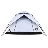 Camping Tent Dome 4-Person White Blackout Fabric Quick Release 4004184