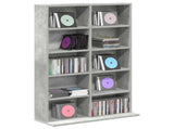 CD Cabinet Concrete Grey 65 x 23.5 x 97.5 cm Engineered Wood 8012680