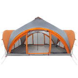 Tipi Tent Grey and Orange 18-Person Polyester and Steel 42028621