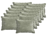 Cushion Cover 12 pcs HOUTEN Green 40 x 40 cm Chenille Fabric 916860