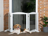 Foldable Dog Gate, Freestanding Pet Gate, with Two Support Feet, for Staircases, Hallways, Doorways T3398P349734