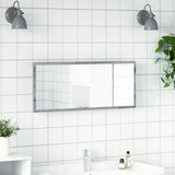 LED Bathroom Mirror Grey Sonoma 100x8.5x37 cm Engineered Wood 856273
