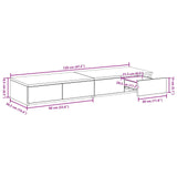 ZNTS Bed Drawers Smoked Oak 120x36,5x16,5 cm Engineered Wood 866943