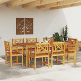 Garden Chairs 8 pcs Natural Solid Acacia Wood 3324848