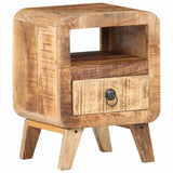 Bedside Cabinet 30x30x41 cm Rough Mango Wood 321616