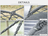 Two-Seater Boho Macrame Hammock Swing - Grey T3398P325159