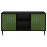 TV Cabinet GELEEN 102 x 33 x 51 cm Black Oak Engineered Wood 8007051