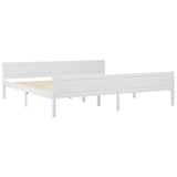Bed Frame without Mattress Solid Pinewood White 200x200 cm 322109