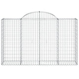 Arched Gabion Baskets 50 pcs 200x50x120/140 cm Galvanised Iron 3146360