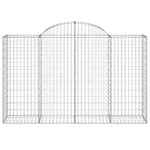 Arched Gabion Basket 200x50x120/140 cm Galvanised Iron 153496