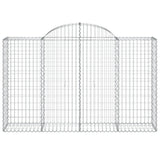 Arched Gabion Basket 200x50x120/140 cm Galvanised Iron 153496