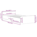 Bed Frame without Mattress Concrete Grey 75x190 cm Small Single 835949