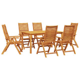 Garden Dining Set Folding 7 pcs Brown Solid Acacia Wood 3375627