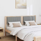 Upholstered Headboard Brown 160 cm Solid Pine Wood 879054