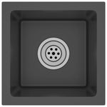 ZNTS Handmade Kitchen Sink Black Stainless Steel 51499