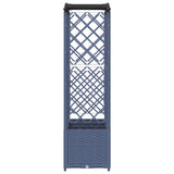 Raised Bed with Trellis and Roof Grey 164 x 40 x 142 cm PP 42032555