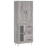Highboard Grey Sonoma 69.5x34x180 cm Engineered Wood 3199975