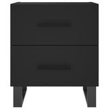 ZNTS Bedside Cabinets 2 pcs Black 40x35x47.5 cm Engineered Wood 827359