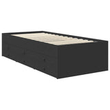 Daybed with Drawer Manual Black 90 x 200 cm Engineered Wood 3408530