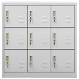 Locker Cabinet Light Grey 90x45x92.5 cm Steel 336440