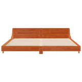 Bed Frame without Mattress Wax Brown 180x200 cm Super King Solid Wood Pine 850721