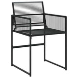 Garden Dining Set 9 pcs Black Poly Rattan 3379329