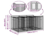 Gabion Raised Bed 2 pcs Silver 3422225