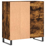 Record Cabinet Smoked Oak 84.5x38x89 cm Engineered Wood 831785