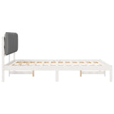 Bed Frame with Upholstered Headboard Light Grey 140 x 200 cm 877838