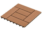 Decking Tile 11 pcs Brown 30 x 30 cm WPC 42046660