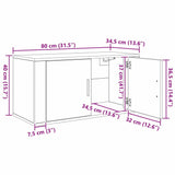 Wall-mounted TV Cabinet Set 3 pcs Black Oak 80 x 34.5 x 40 cm 3415599