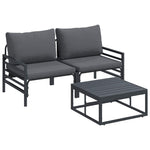 Garden Sofa Set Anthracite Steel 3378961