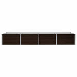 Garden Raised Bed Brown 320x80x45 cm Galvanised Steel 45716