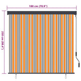 Roller Blind Yellow and Blue 180 x 250 cm Fabric and Aluminum 362082