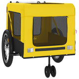 Pet Bike Trailer Yellow and Black Oxford Fabric and Iron 93938