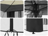 Gazebo with 4 Sidewalls 3.3 x 3.3 m Cream and Anthracite 42036815